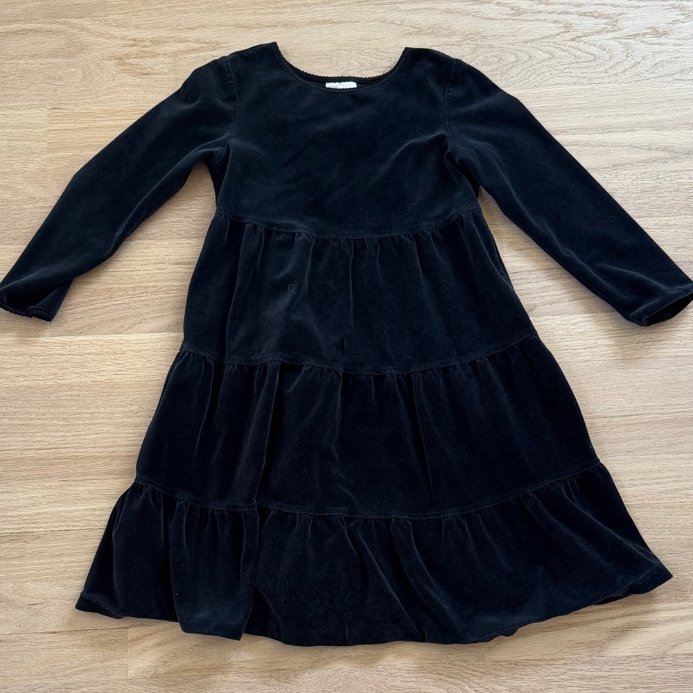 Hanna Andersson Black Velvet Kids Dress